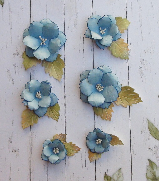 Flores Artesanais em Papel - 6 un
