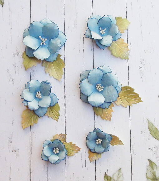 Flores Artesanais em Papel - 6 un