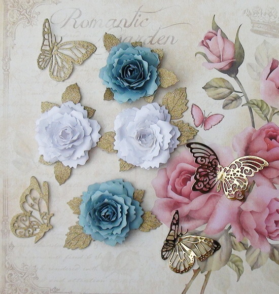 Flores e Borboletas para Topper de Bolo