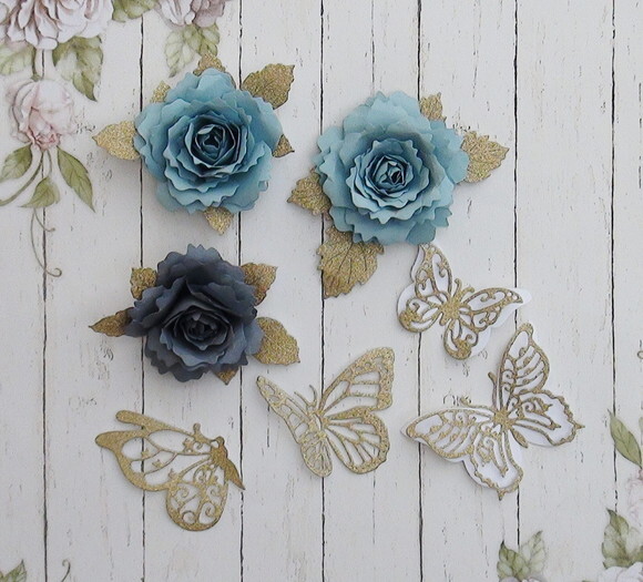 Flores e Borboletas para Topper de Bolo