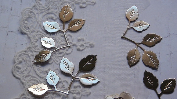 Flores e Folhas para Scrapbook 3d - 8 un