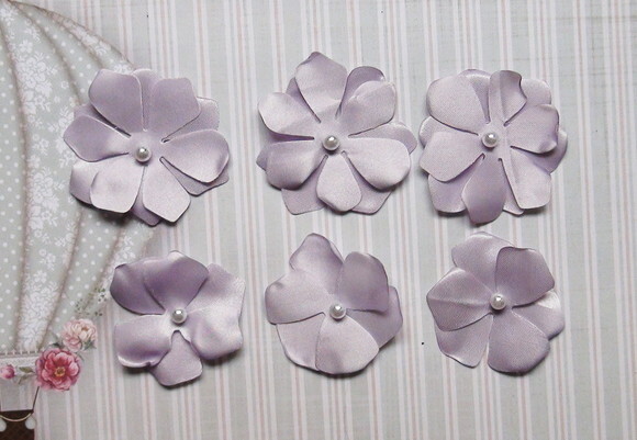 Flores em 3d - Lilás - 30 un