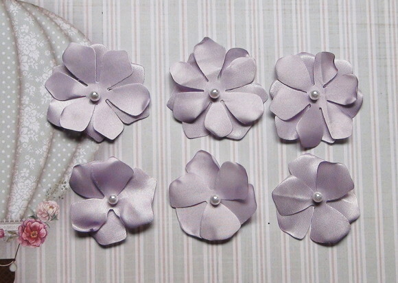 Flores em 3d - Lilás - 30 un