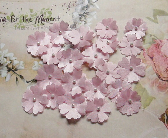 Flores em Cetim 3d - Rosa - 3 cm - 10 un
