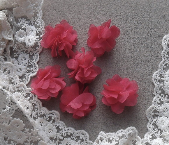 Flores em Chiffon - Maravilha -06 un