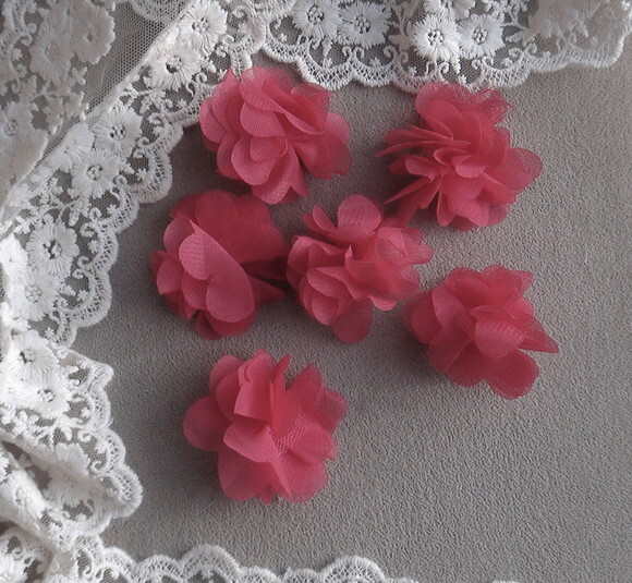 Flores em Chiffon - Maravilha -06 un