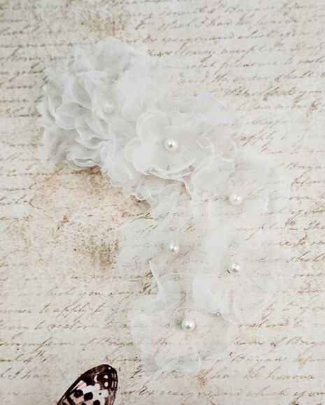 Flores em Organza 3d - 60 un