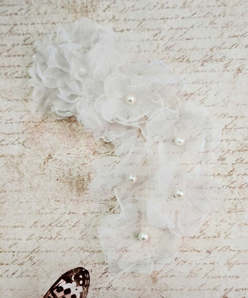 Flores em Organza 3d - 60 un