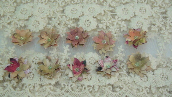 Flores para Scrapbooking - 10 Flores.