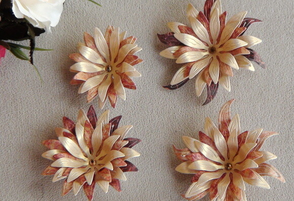 Flores para Scrapbooking - 5 Unidades.