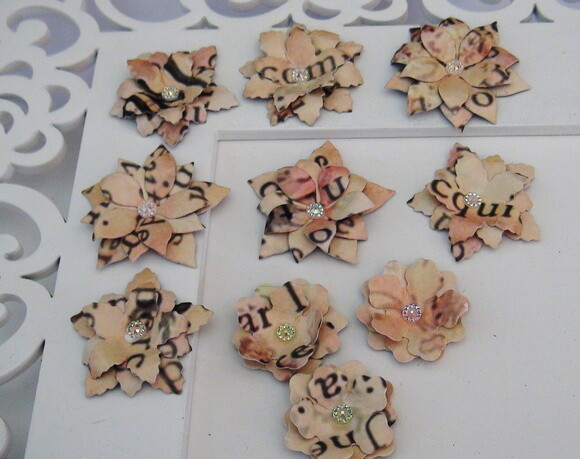 Flores para Scrapbooking - Modelo 10