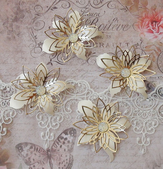 Flores para Scrapbooking 3d - 7 cm -04 Un.