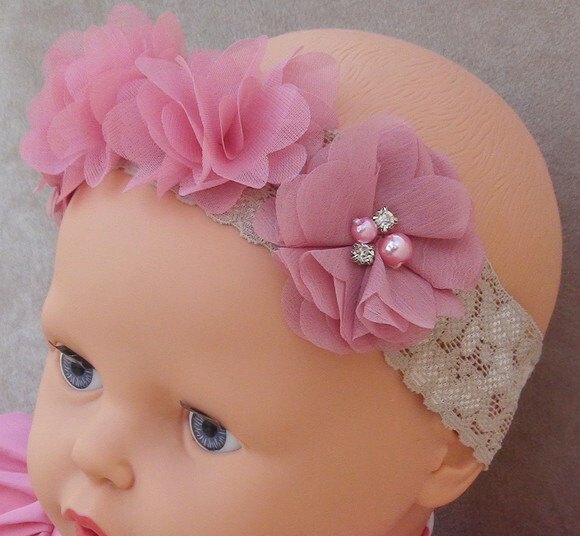 Headband - Arranjo de Flores para Cabelo - Elástico
