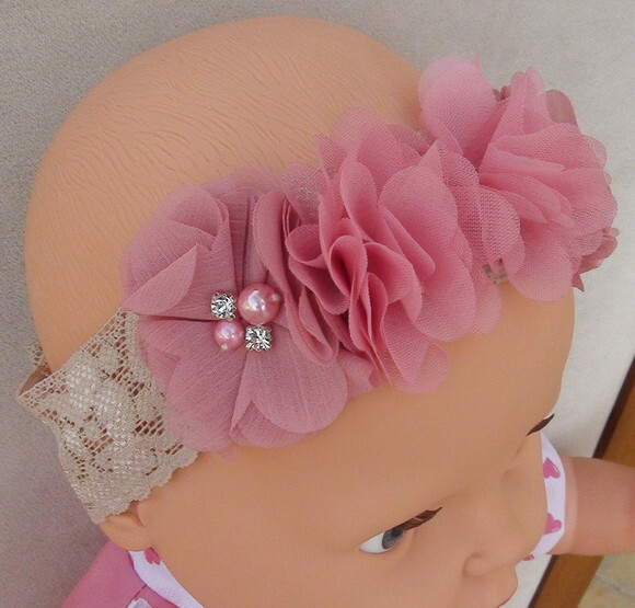 Headband - Arranjo de Flores para Cabelo - Elástico