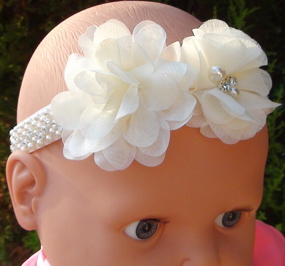 Headband - Arranjo de Flores para Cabelo - Elástico