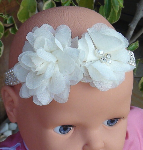 Headband - Arranjo de Flores para Cabelo - Elástico