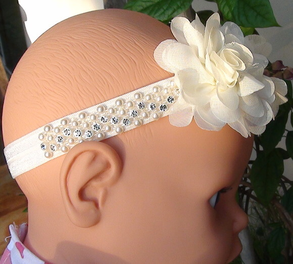 Headband - Arranjo de Flores para Cabelo - Elástico