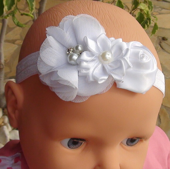 Headband - Arranjo de Flores para Cabelo - Elástico