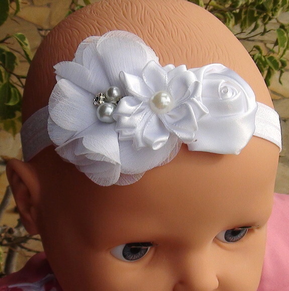 Headband - Arranjo de Flores para Cabelo - Elástico
