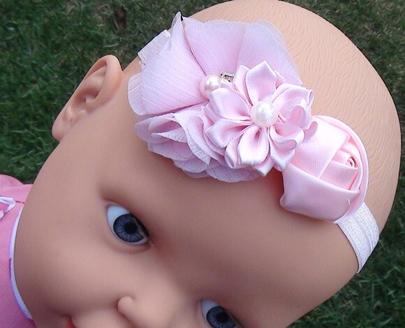 Headband - Arranjo de Flores para Cabelo - Elástico