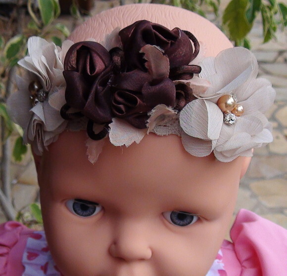 Headband - Arranjo de Flores para Cabelo - Elástico