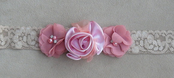 Headband - Arranjo de Flores para Cabelo - Elástico