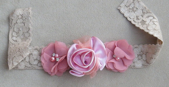 Headband - Arranjo de Flores para Cabelo - Elástico