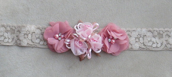 Headband - Arranjo de Flores para Cabelo - Elástico
