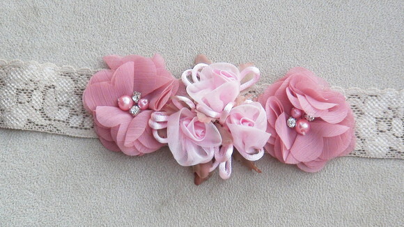 Headband - Arranjo de Flores para Cabelo - Elástico
