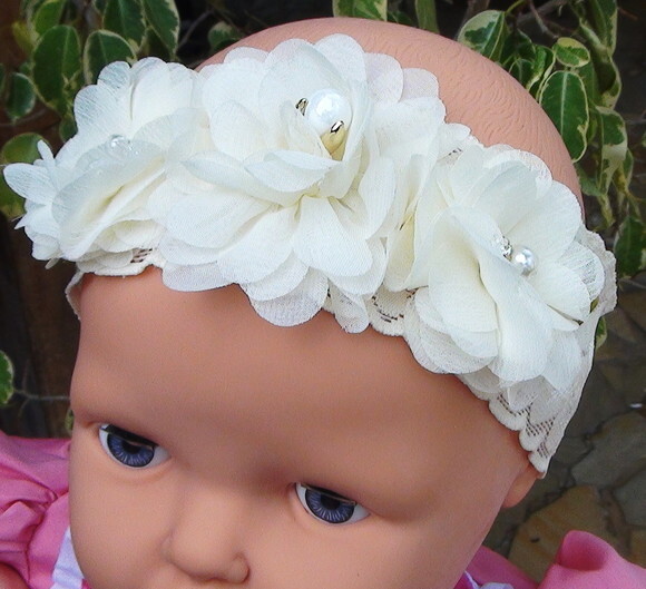Headband - Arranjo de Flores para Cabelo - Elástico