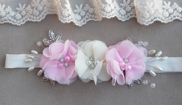 Headband - Arranjo de Flores para Cabelo - Elástico