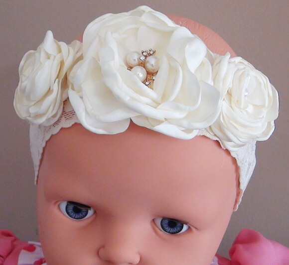Headband - Arranjo de Flores para Cabelo - Elástico