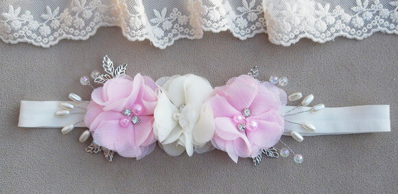 Headband - Arranjo de Flores para Cabelo - Elástico