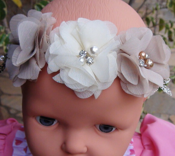 Headband - Arranjo de Flores para Cabelo - Elástico