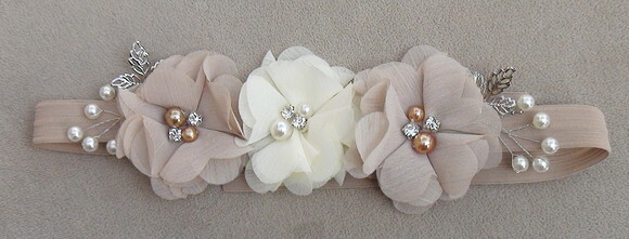 Headband - Arranjo de Flores para Cabelo - Elástico