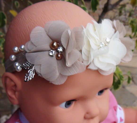 Headband - Arranjo de Flores para Cabelo - Elástico