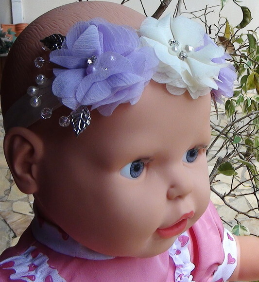 Headband - Arranjo de Flores para Cabelo - Elástico