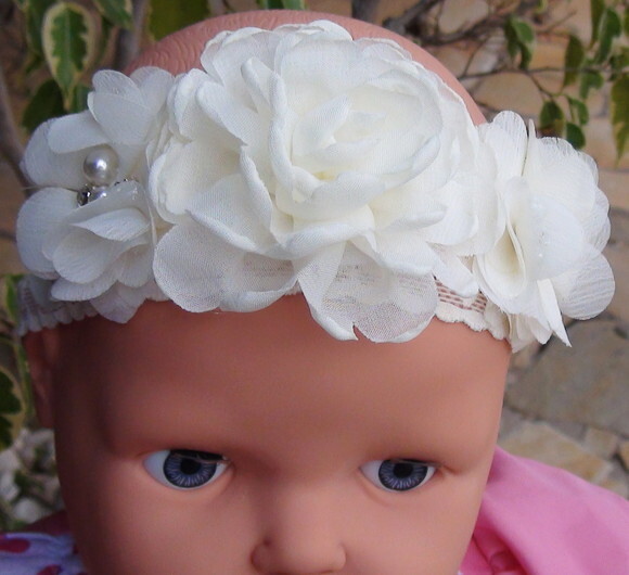 Headband - Arranjo de Flores para Cabelos - Elástico