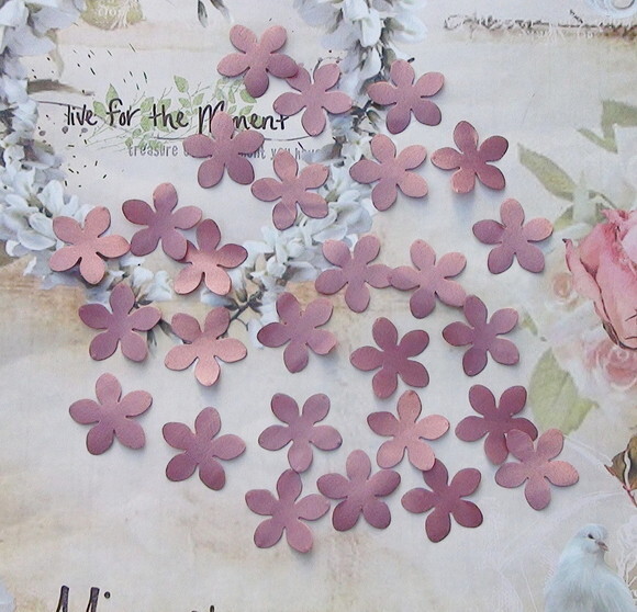 Pétalas de Flor em Cetim - Rose Queimado - 30 un