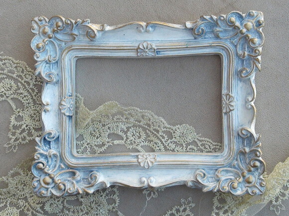 Quadro em Gesso - Azul Antigo.