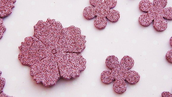 Recortes Flores e Folhas Eva Gliter- 38 un