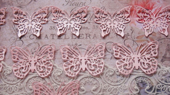 Recortes para Scrapbooking Borboletas - 10 un - Rosa