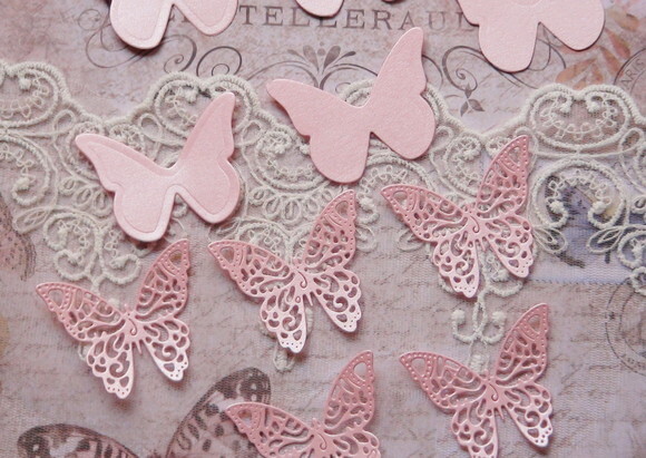 Recortes para Scrapbooking Borboletas - 10 un - Rosa