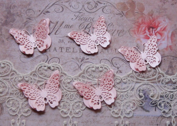 Recortes para Scrapbooking Borboletas - 10 un - Rosa