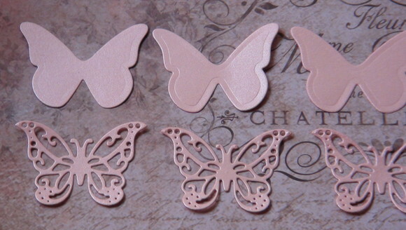 Recortes para Scrapbooking Borboletas - 10 un - Rosa