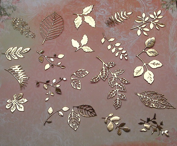 Recortes para Scrapbooking Folhas - 20 un