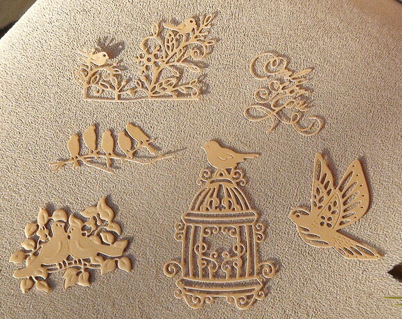 Recortes para Scrapbooking Pássaros- 6 Peças