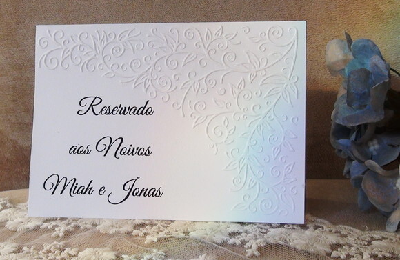Reservado de Mesa - Casamento - 06 un