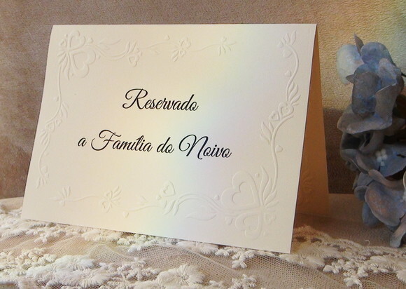 Reservado de Mesa - Casamento - 06 un