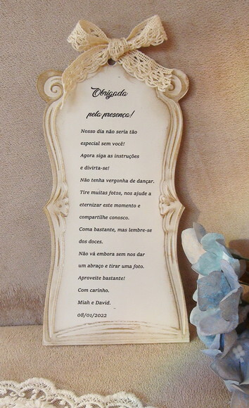 Tag - obrigada pela Presença Casamento - 10 un